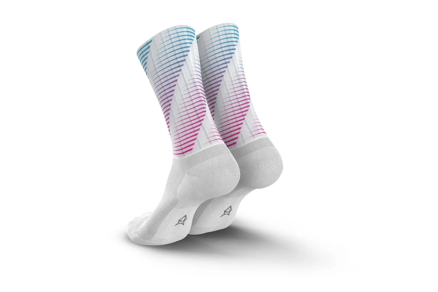 Incylence Cycling Aero Velocity Cyan Pink cykelstrømper aero