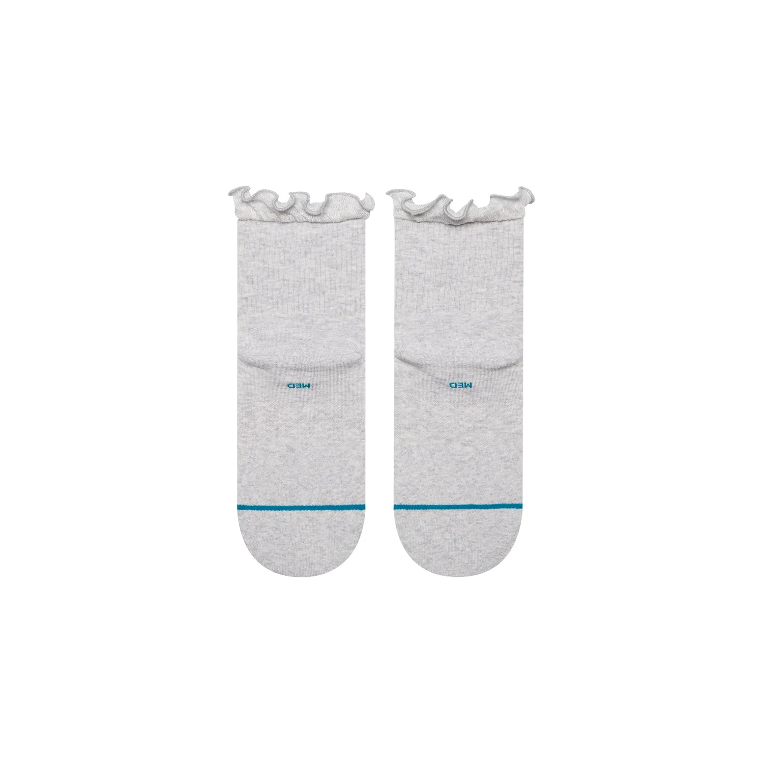 Stance Ruffle Icon quarterstrømper grå flæse