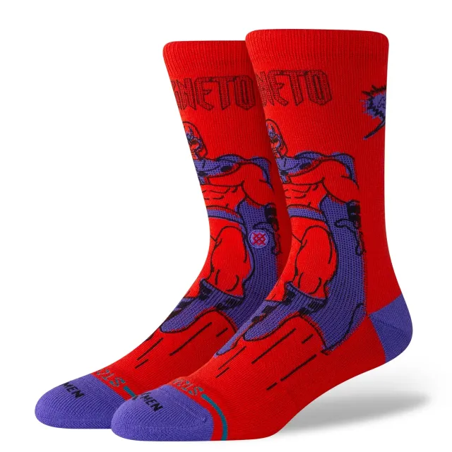 Stance Magneto Crew sokker Red Marvel bomuldsblend