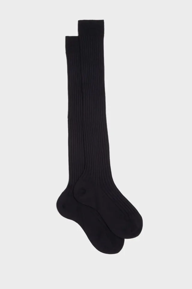 Bresciani Cristina knæstrømper navy dame uld