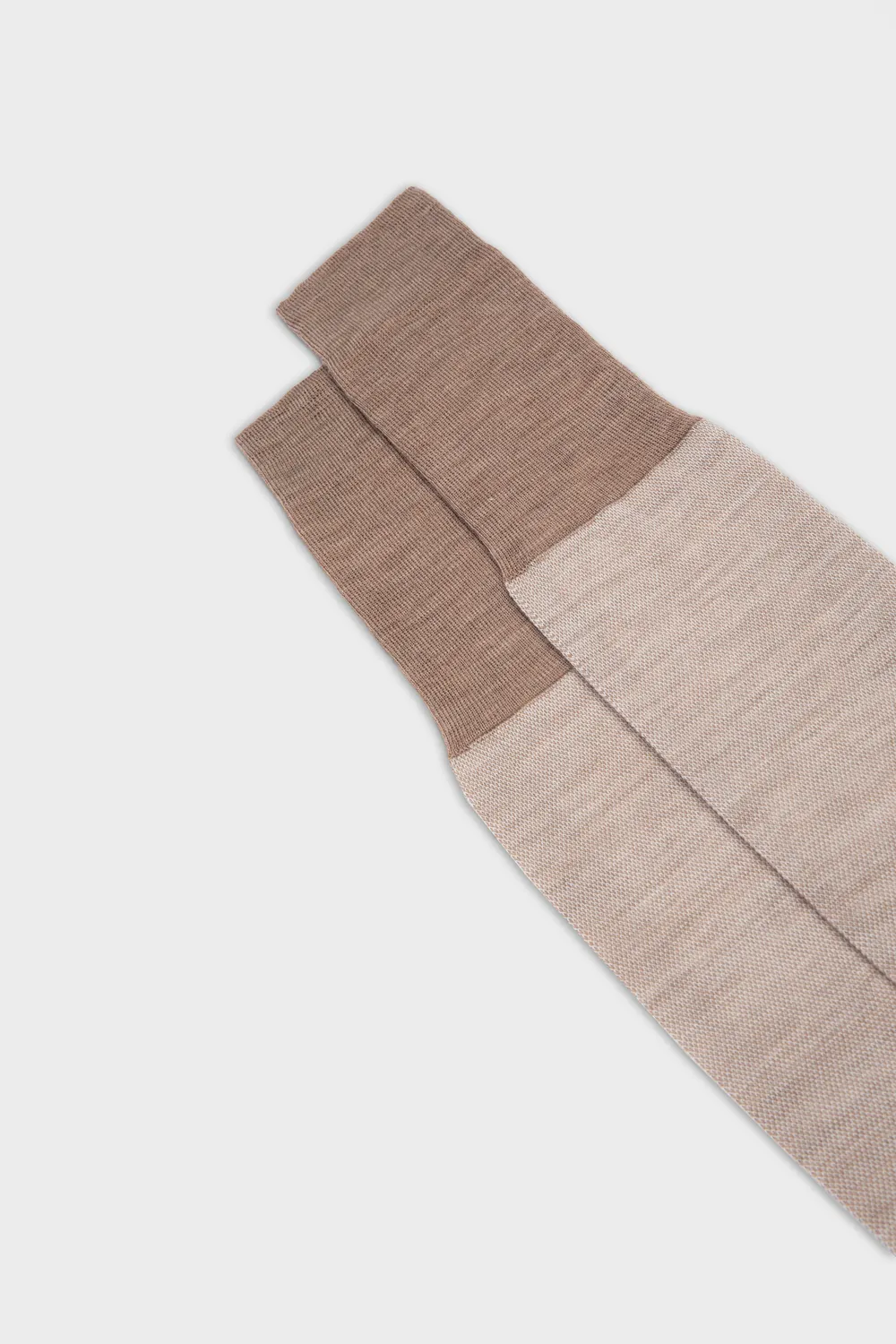 Bresciani Essentials Brando herresokker beige uldblanding