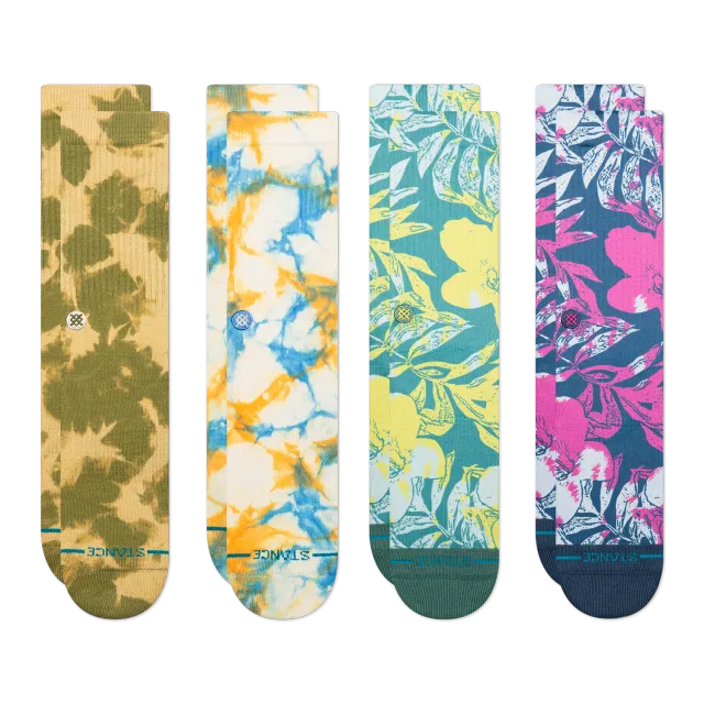 Stance Spotty Dye Lihue crew strømper 4-pak