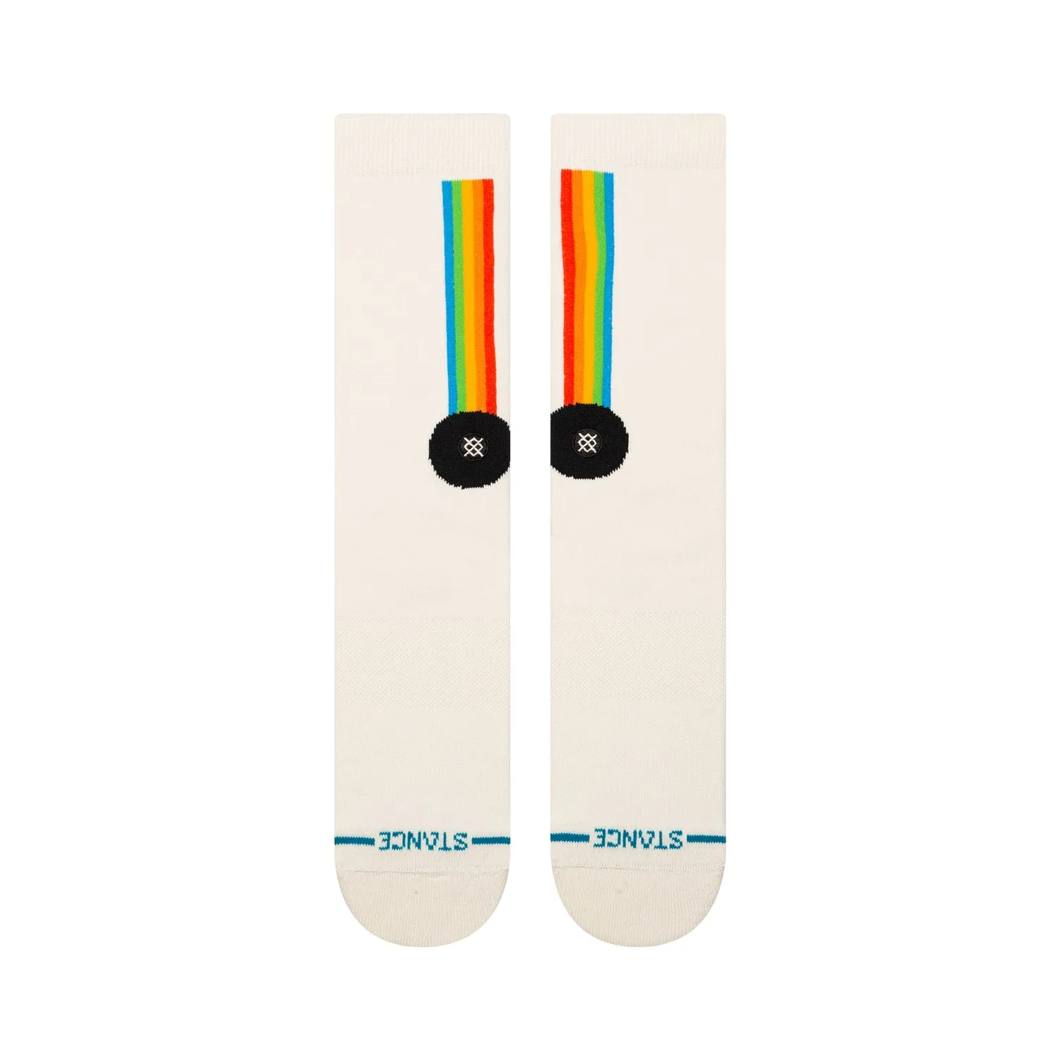 Stance Aperture crewsokker hvid Polaroid medium