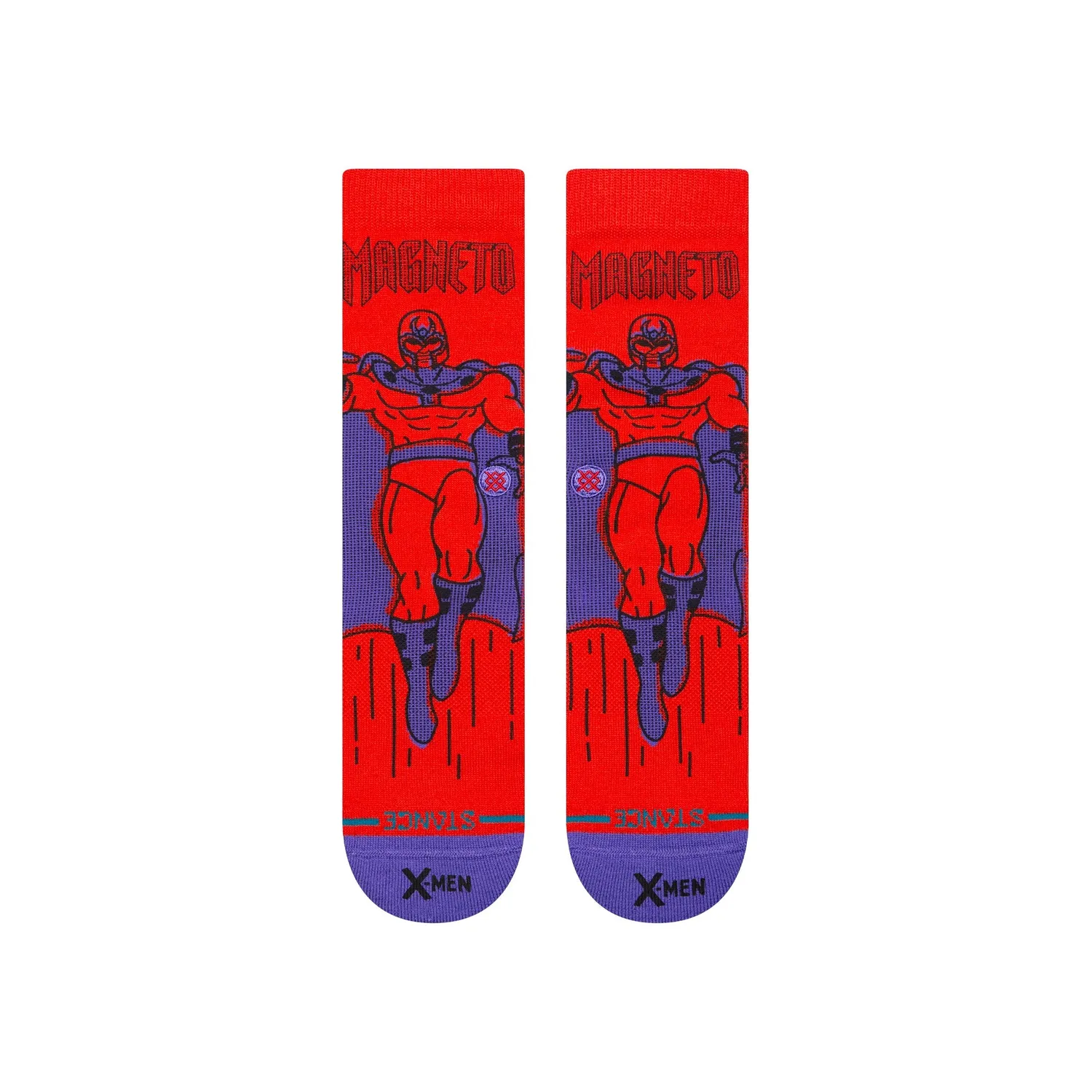 Stance Magneto Crew sokker Red Marvel bomuldsblend