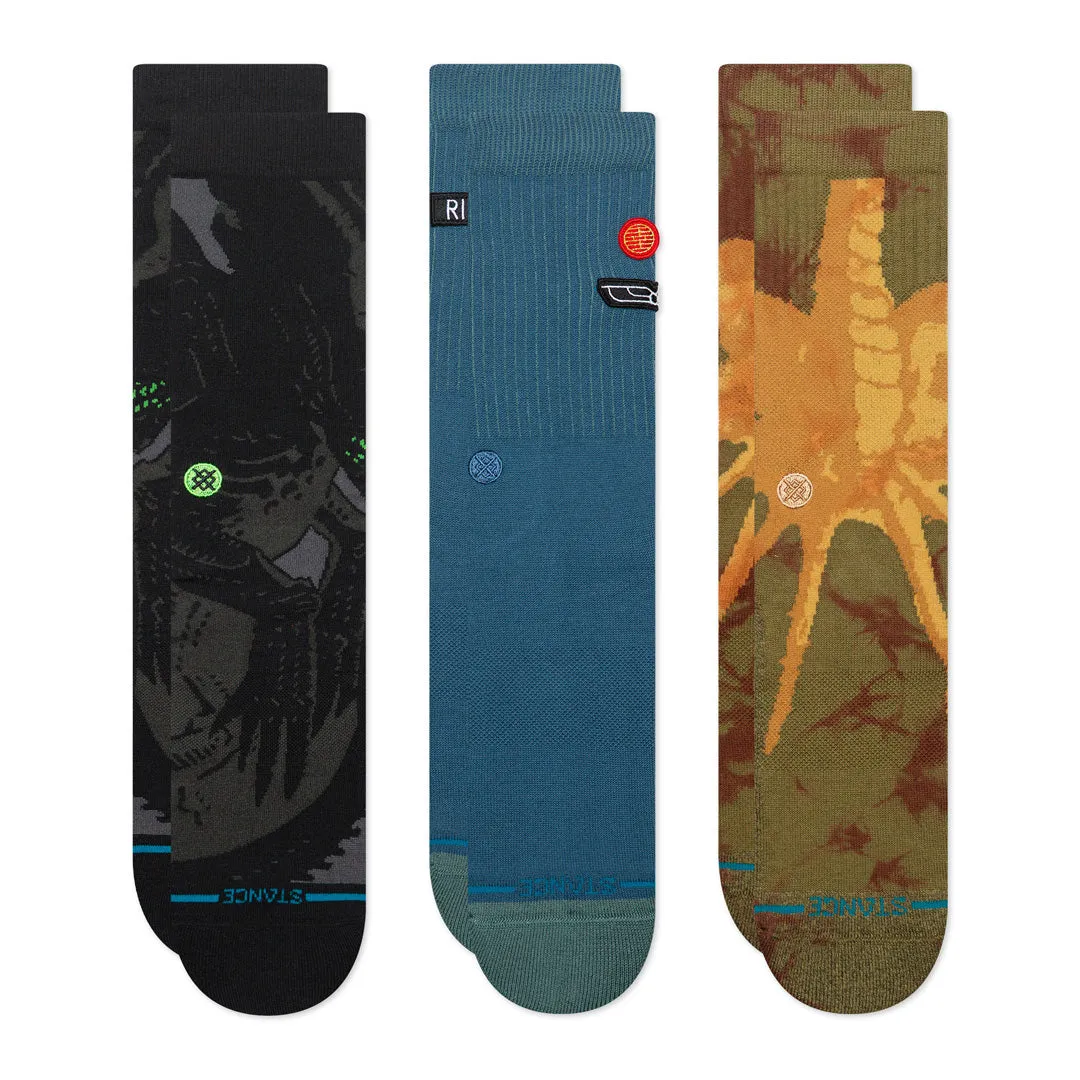 Stance Alien box sæt crew sokker Multi bomuld