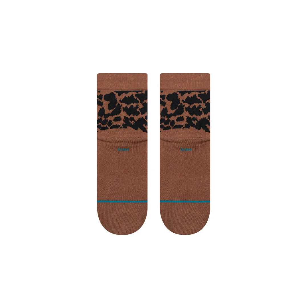 Stance Love Leopard ankelstrømper brun let polstring