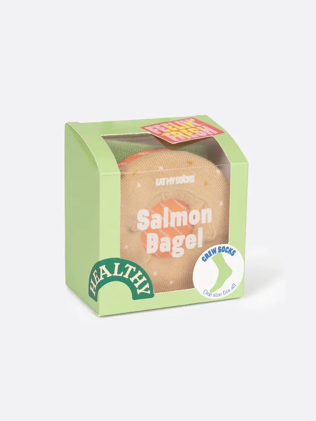 Eat My Socks Salmon Bagel sokker 1 par sjove