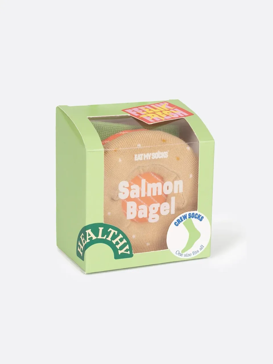 Eat My Socks Salmon Bagel sokker 1 par sjove
