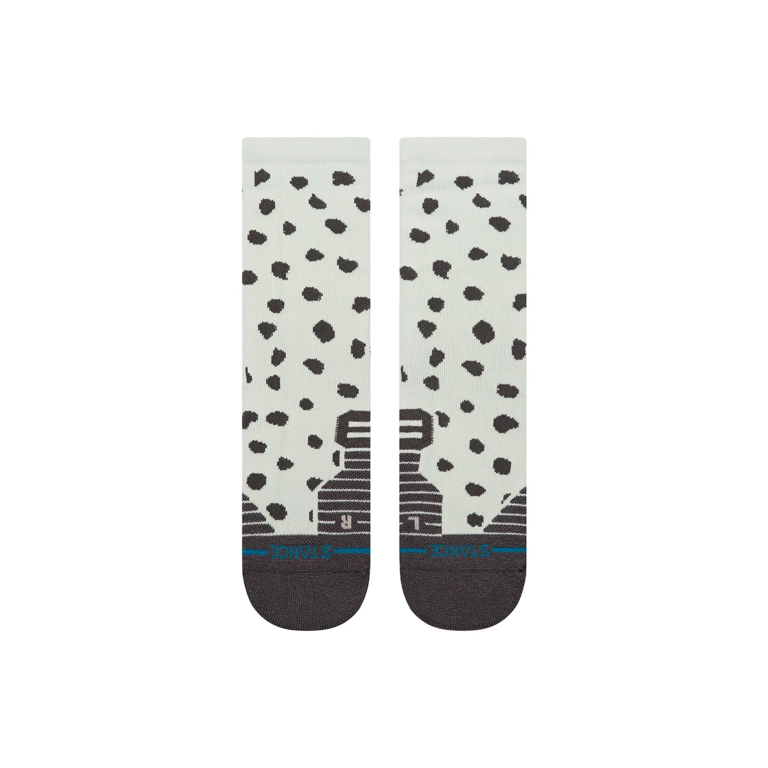 Stance Leopard Mid Crew sok lyseblå dame