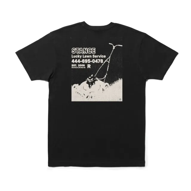 Stance Lucky Lawn T-shirt sort – bomuld unisex