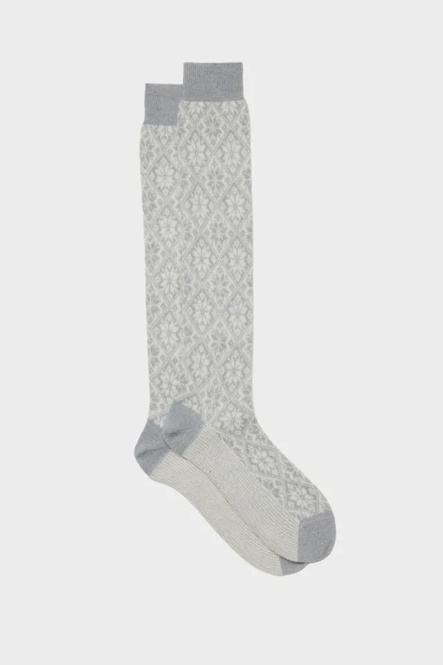 Bresciani Astrum sokker pearl uld nordisk mønster