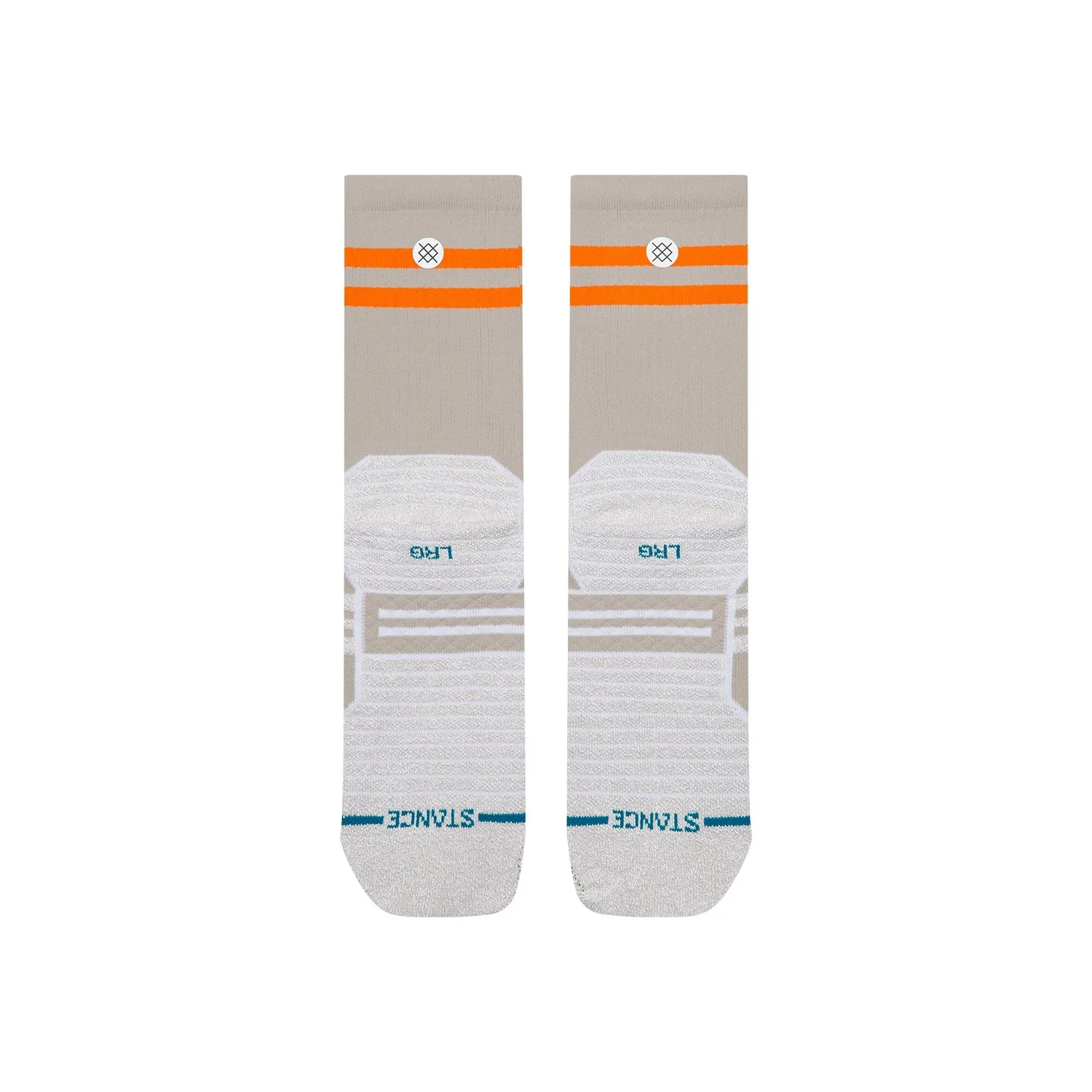 Stance Fusion Grip Splatter crewsokker lysegrå