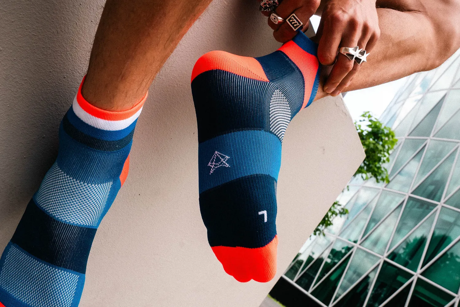 Incylence Running Bands Short strømper tricolore Microlon