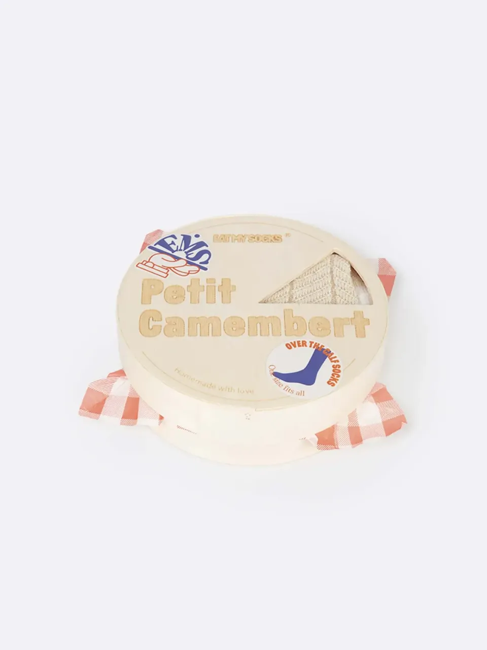 Eat My Socks Petit Camembert sokker ost beige