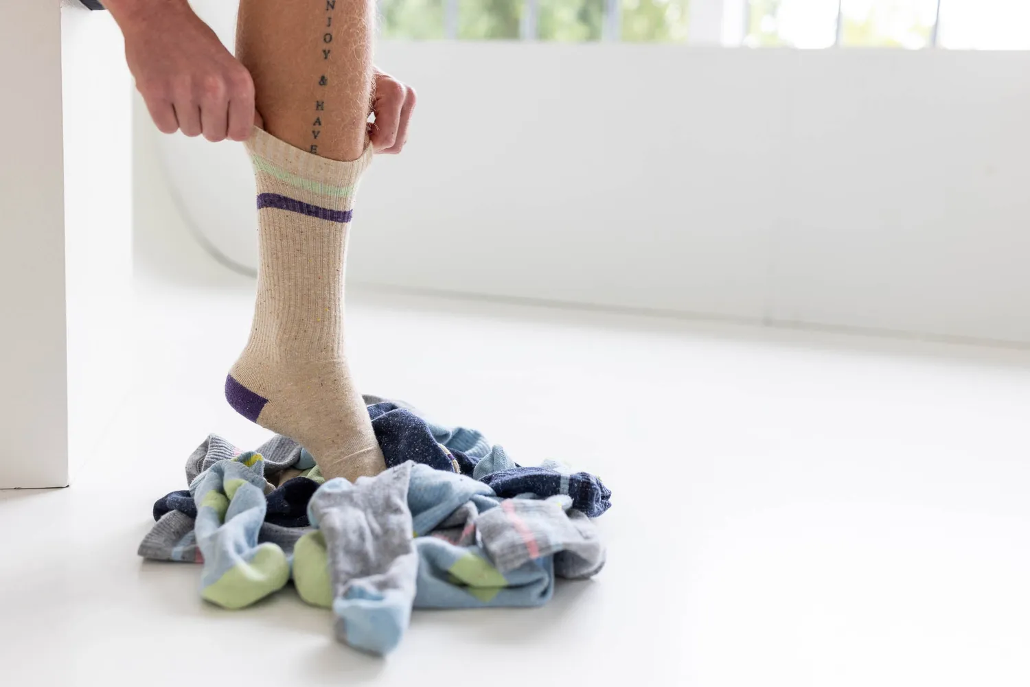 Incylence Lifestyle One hverdagssokker beige purple bløde