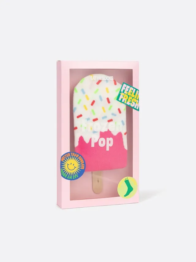 Eat My Socks Frozen Pop Strawberry sokker jordbær bomuld