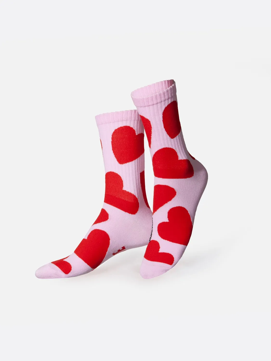 Eat My Socks Love strømper hjerteprint bomuld