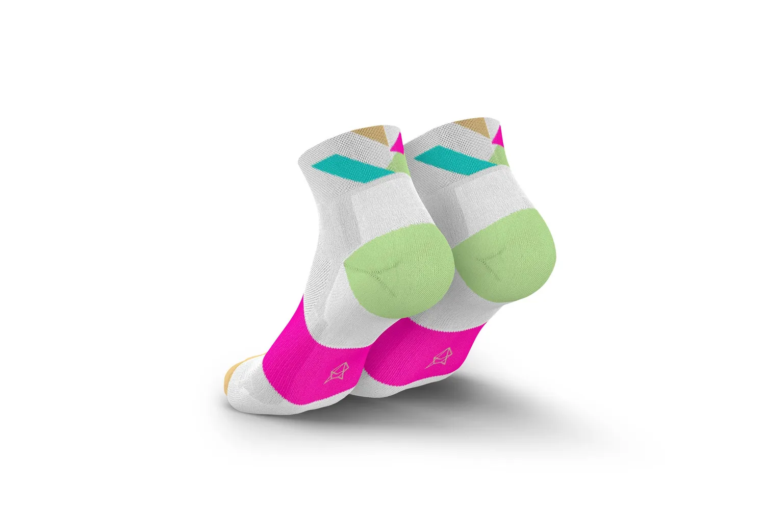 Incylence Ultralight Strikes Short løbestrømper hvid-pink 39-42 ultralet