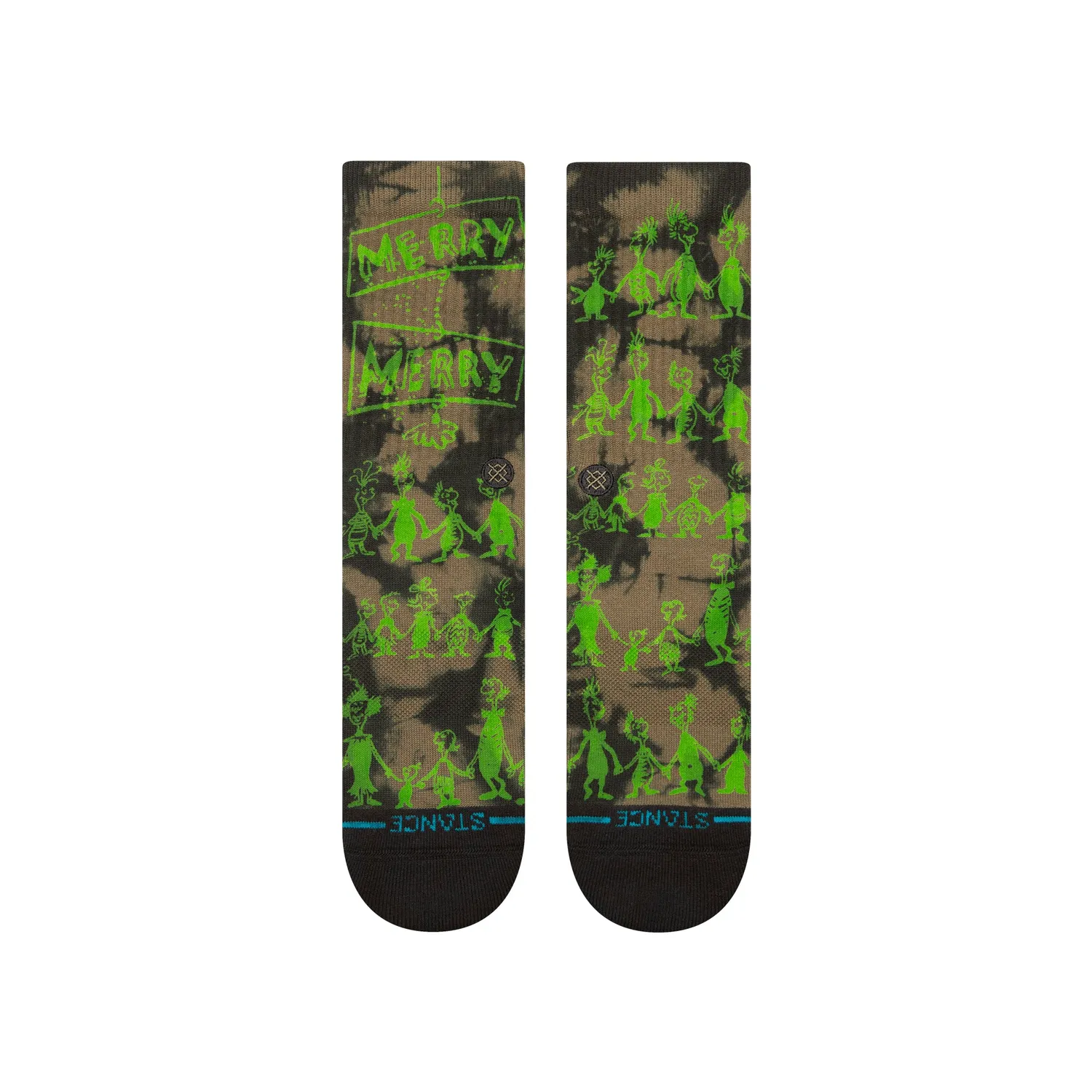 Stance Down in Whoville crew strømper sort – julestrømper