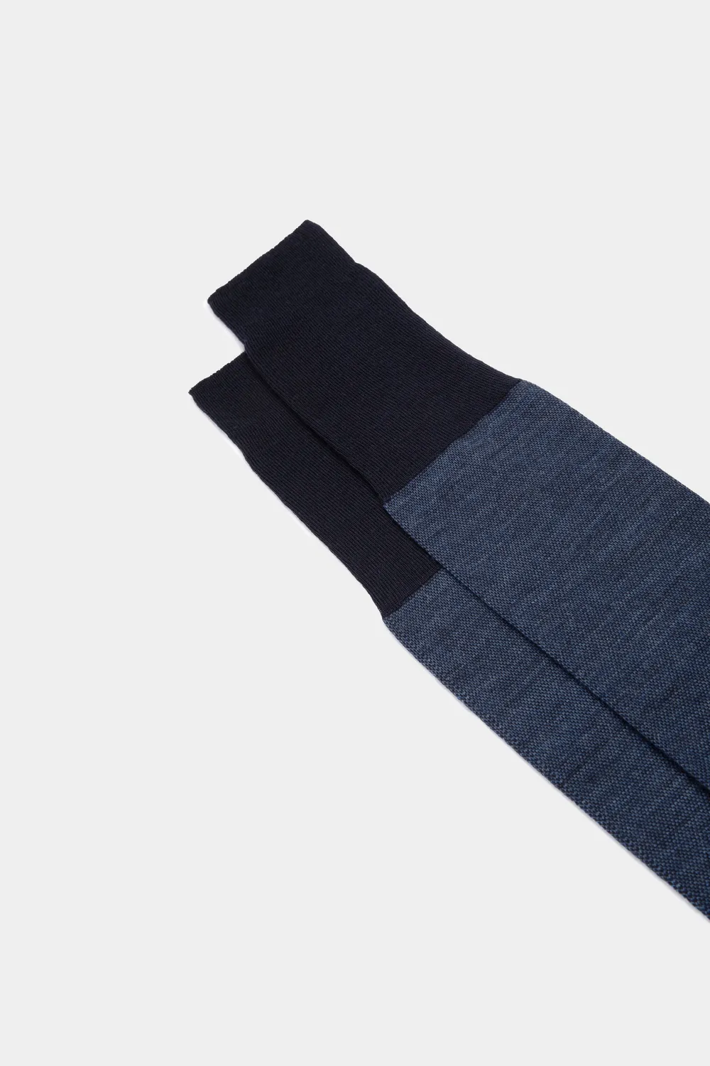 Bresciani Brando herresokker blå uld pixel