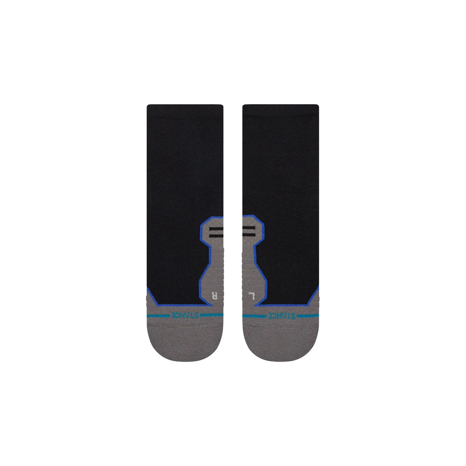 Stance Contrast Seam Light løbestrømper sort