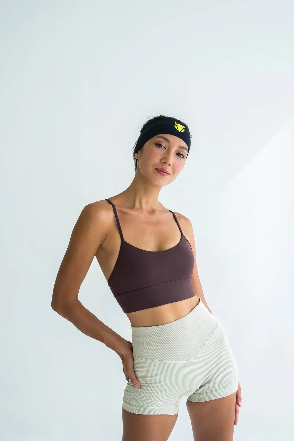 Incylence Headband V2 pandebånd sort gul smal svedtransporterende