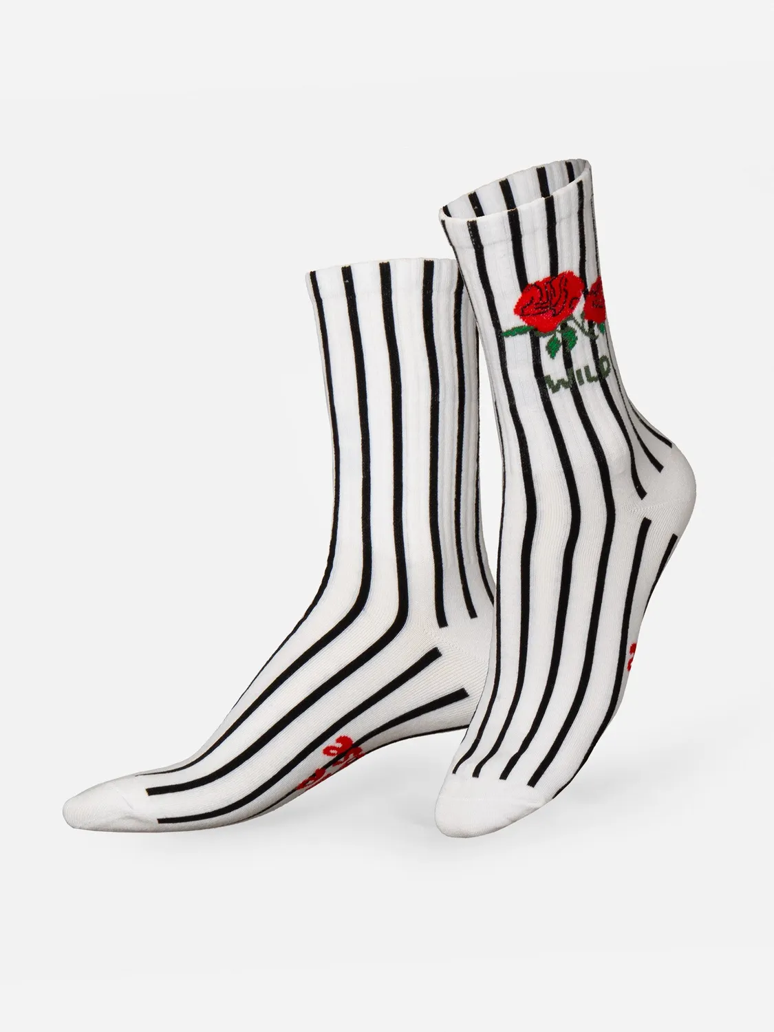 Eat My Socks Rose strømper flat-pack rosenmotiv