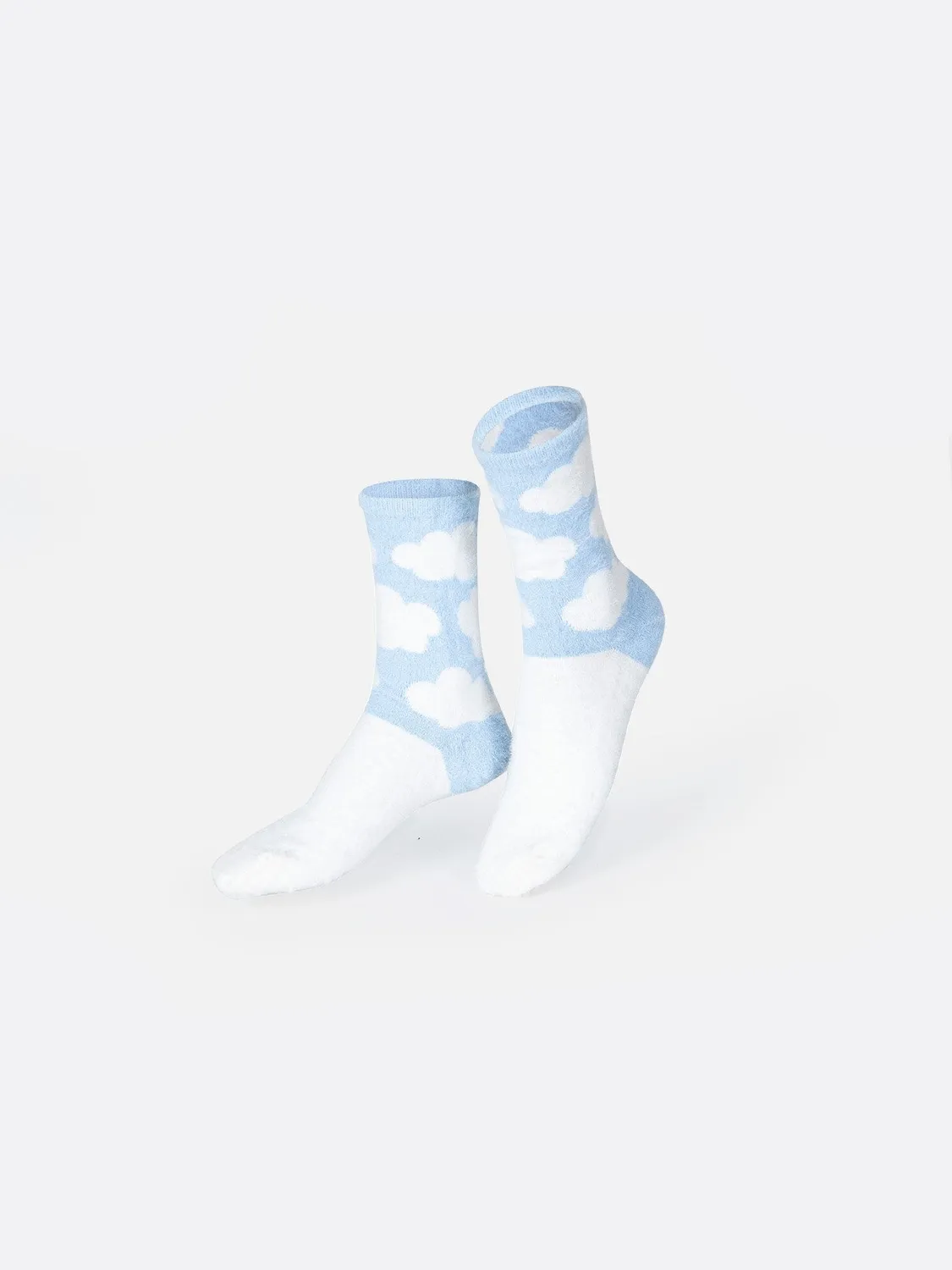 Eat My Socks Fluffy Cloud strømper hvid 1 par blød