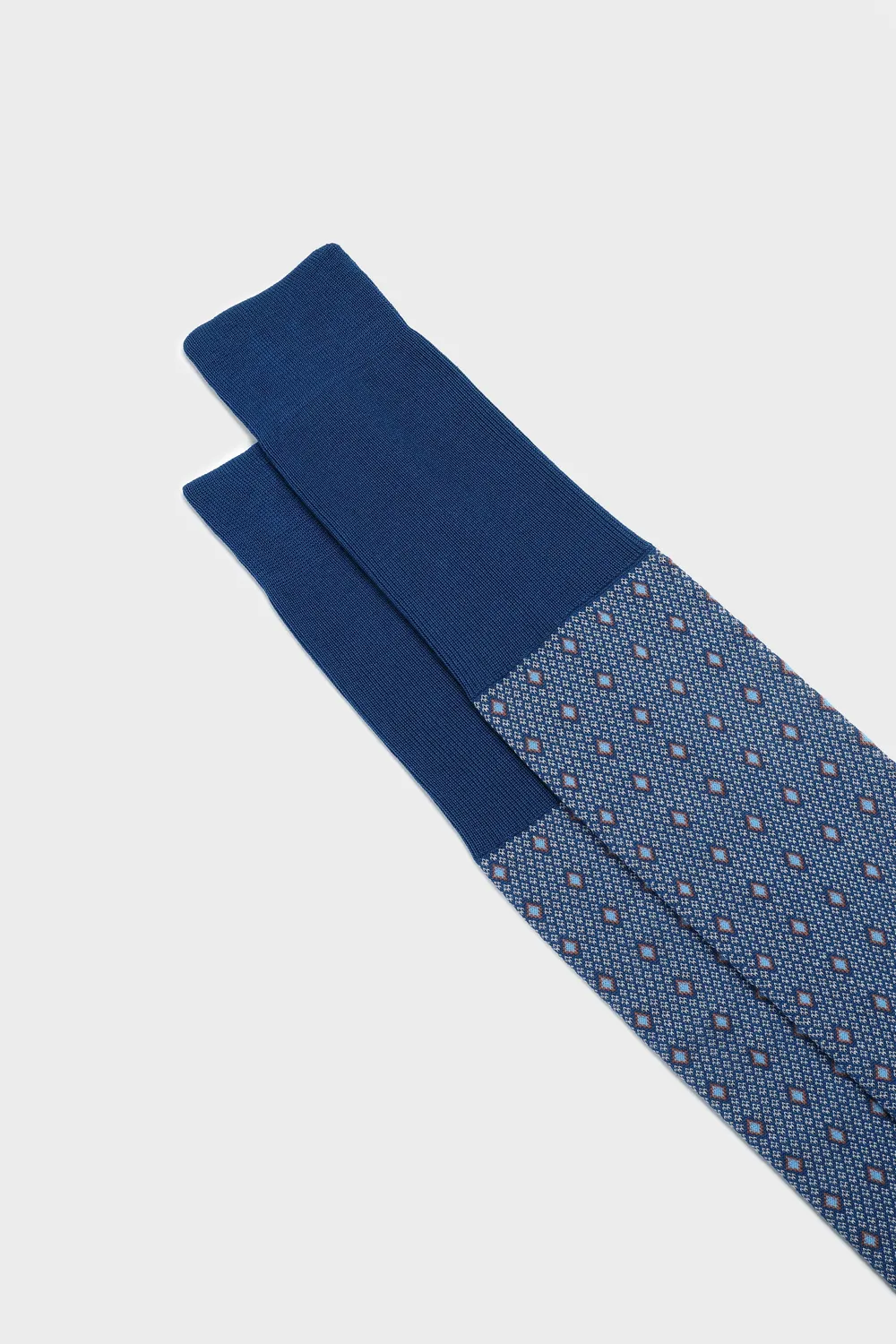 Bresciani Essentials Nicola herresokker ocean-white-rust bomuld
