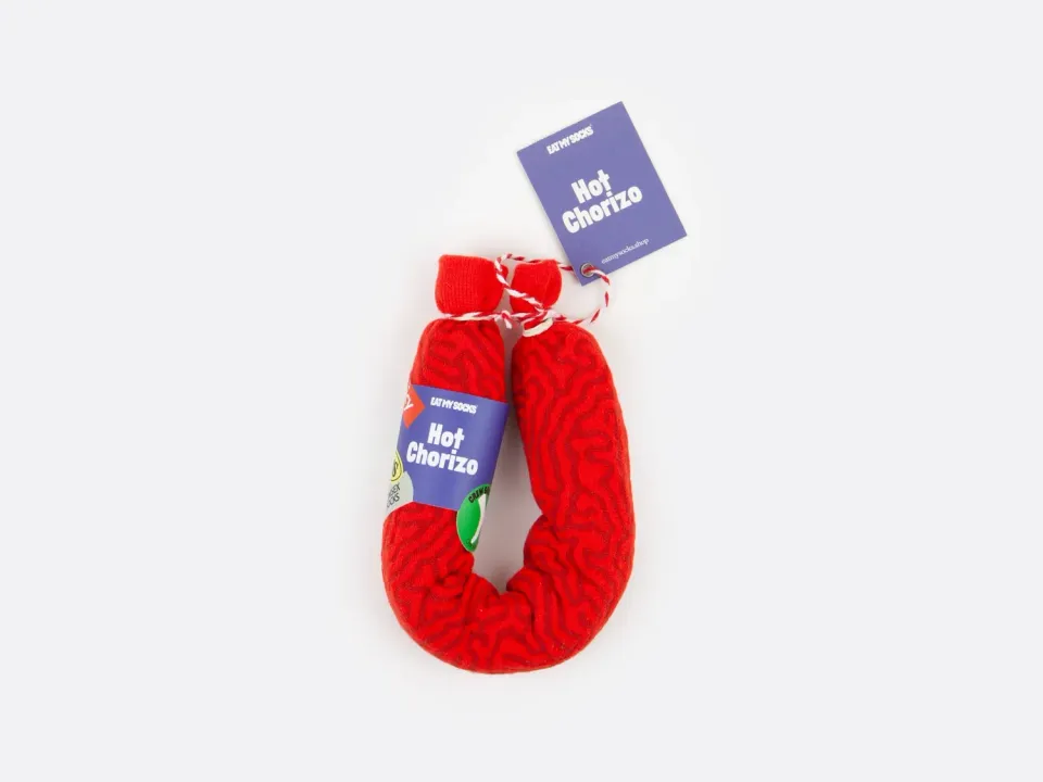 Eat My Socks Hot Chorizo sokker rød bomuld