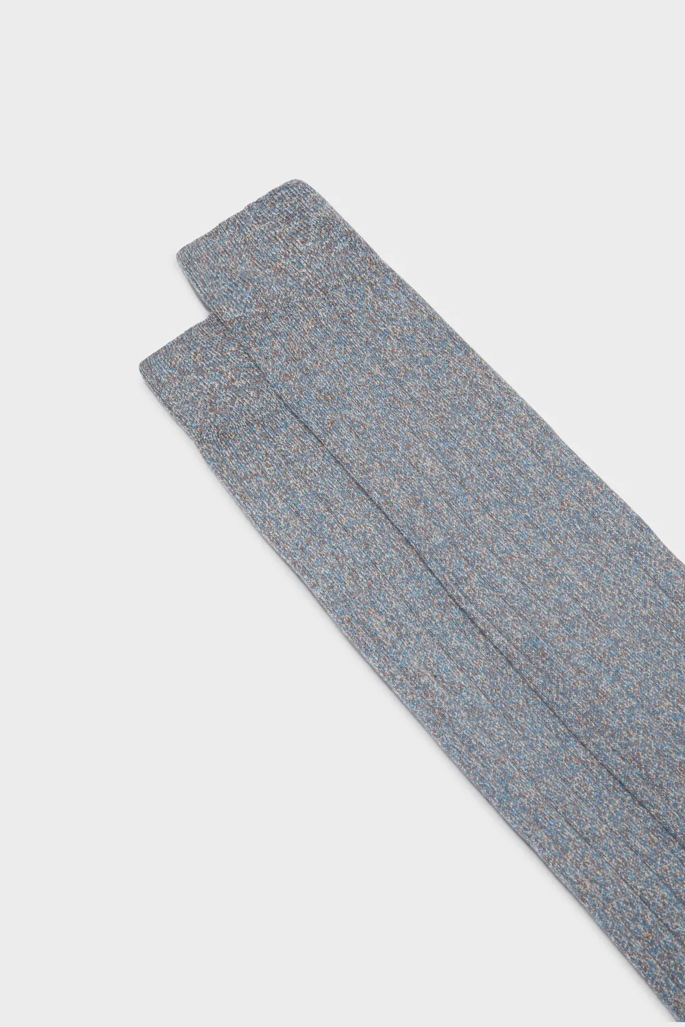 Bresciani Virgilio bomuldssokker light brown skyblue