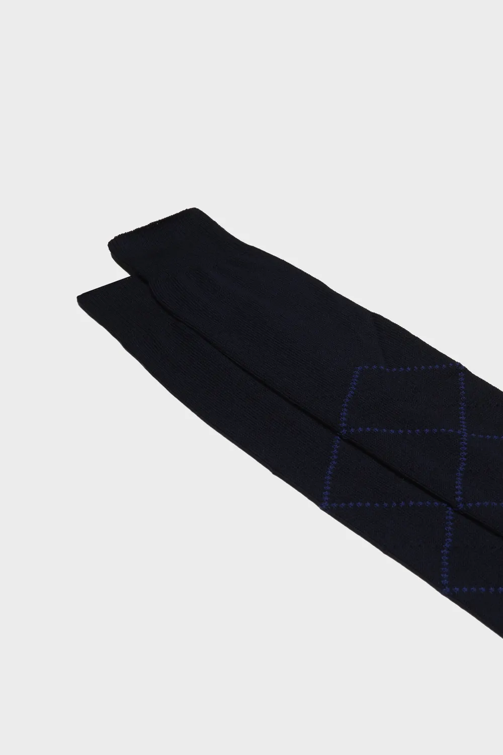 Bresciani Essentials Nevio herresokker blå argyle bomuld