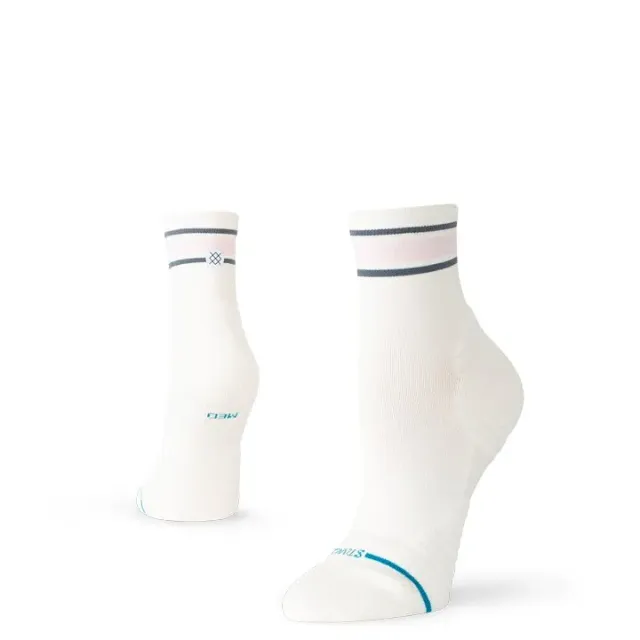Stance Wiley light quarter løbestrømper off white