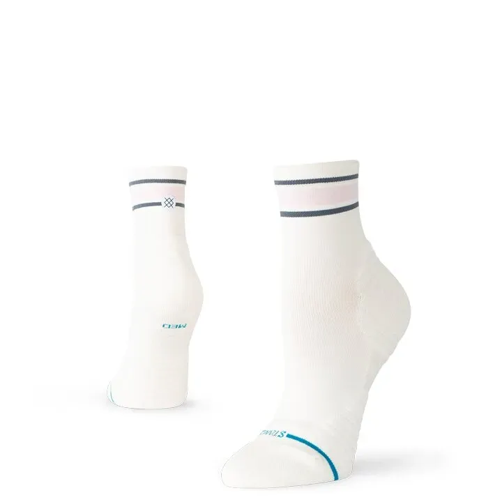 Stance Wiley light quarter løbestrømper off white