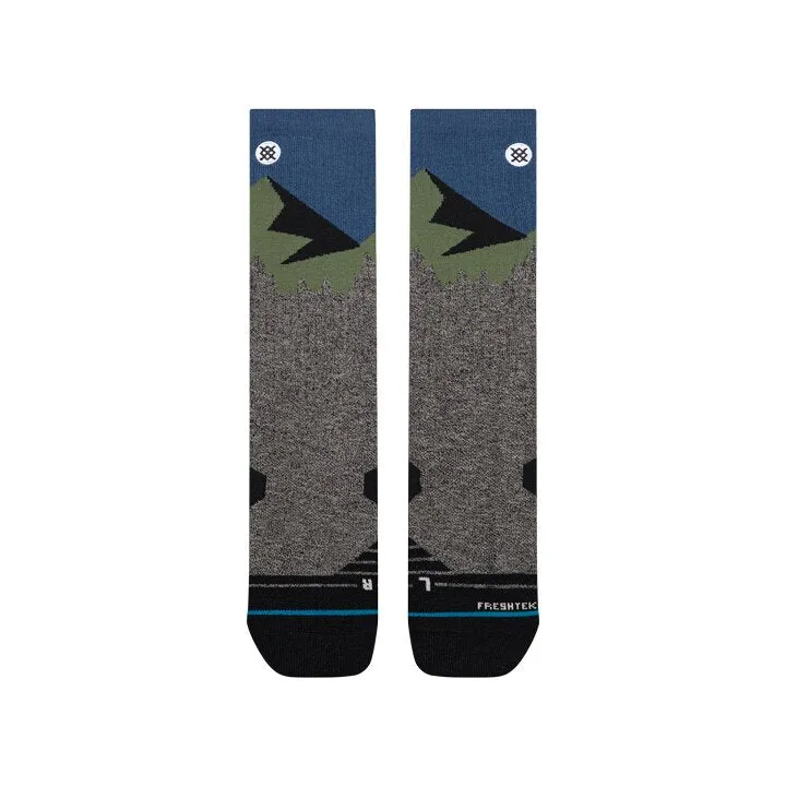 Stance South Face Hike crew sokker black heather – uld