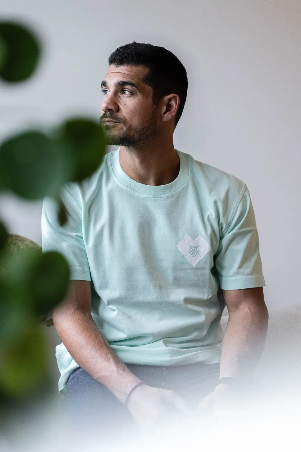 Incylence T-Shirt One løbeshirt men aqua V2 bomuld