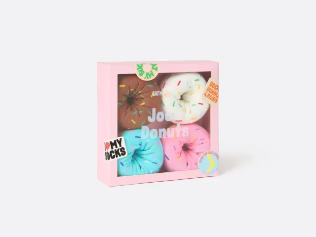 Eat My Socks Joe's Donuts sokker 4 par lyserød