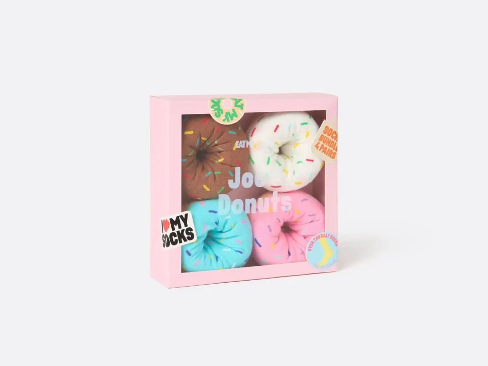 Eat My Socks Joe's Donuts sokker 4 par lyserød