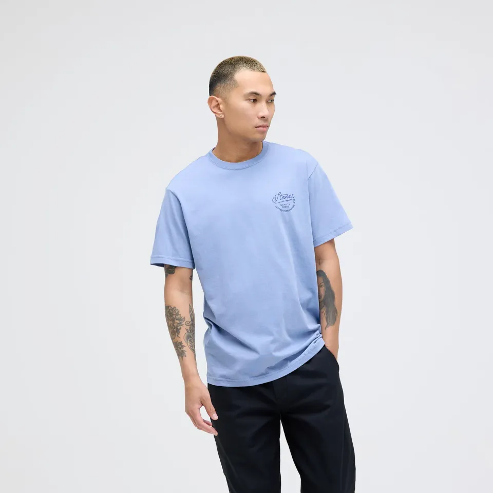 Stance Standard Issue tee stone blue bomuld
