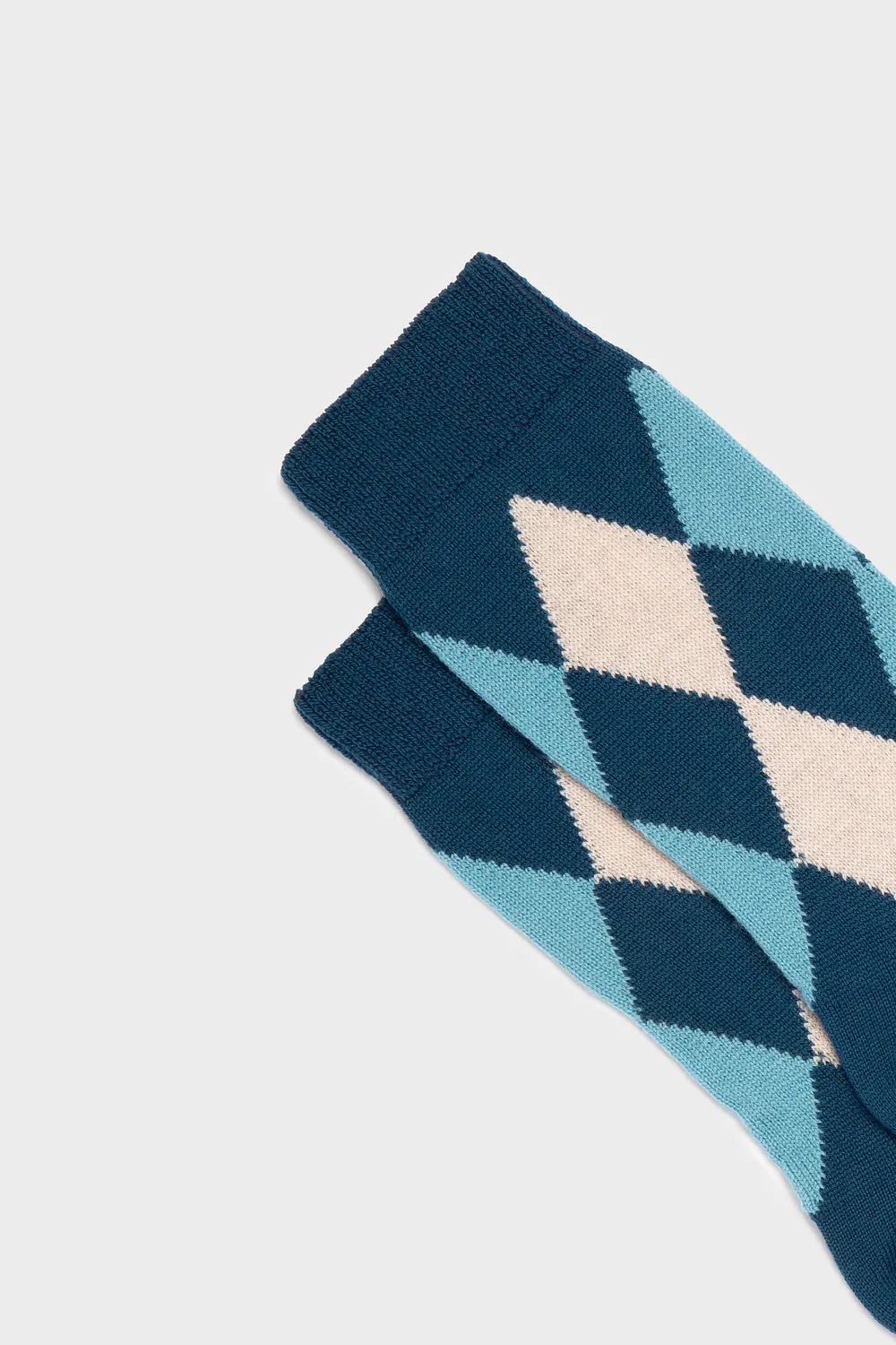 Bresciani Carla strømper light-blue uld argyle