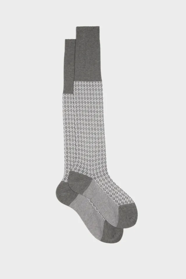 Bresciani Ilario herresokker pearl grey bomuld