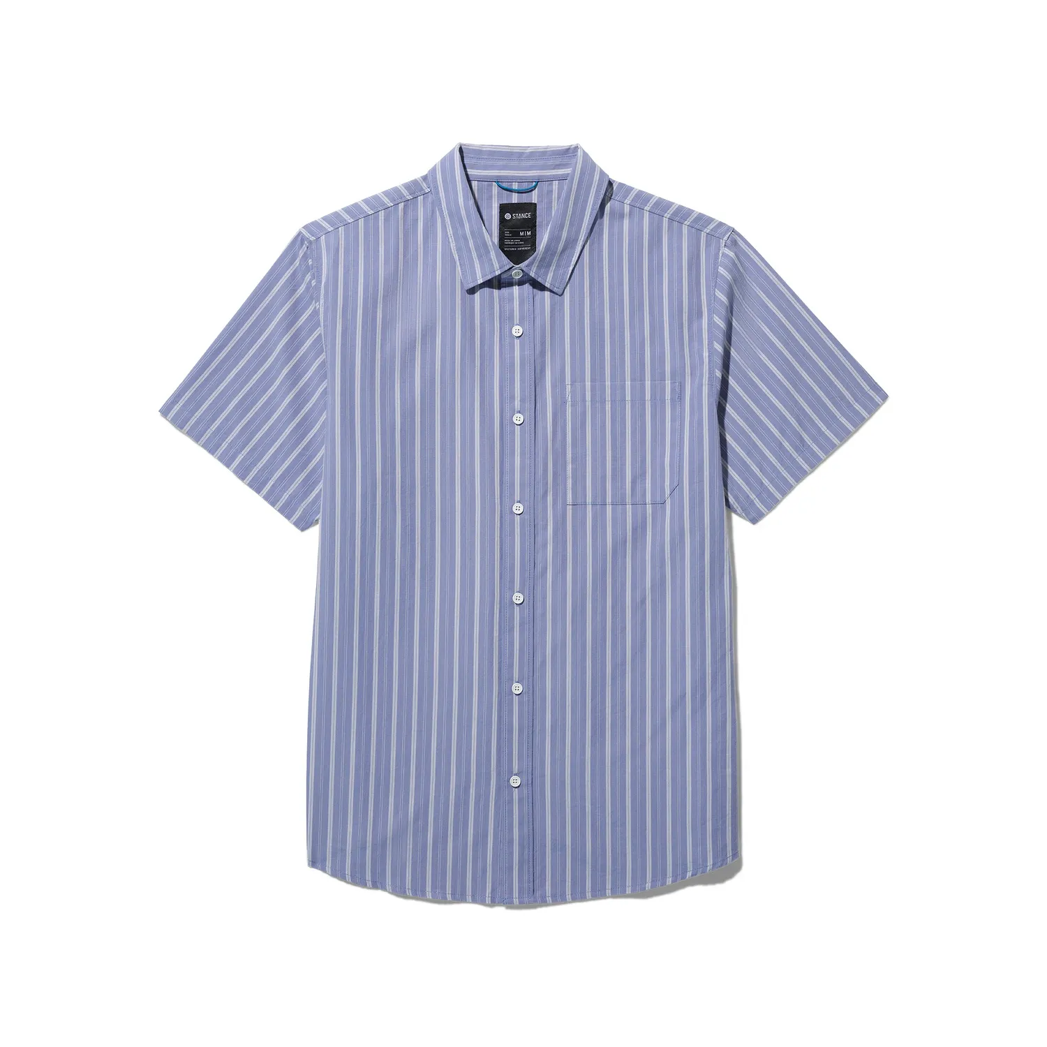 Stance Bales Button Up skjorte stone blue økologisk bomuld