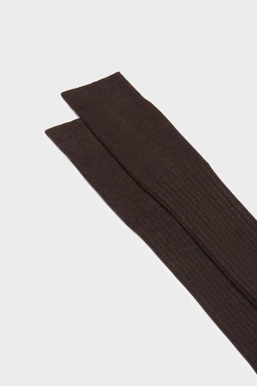 Bresciani Luxury Quirinale strømper 1 par mørkebrun cashmere