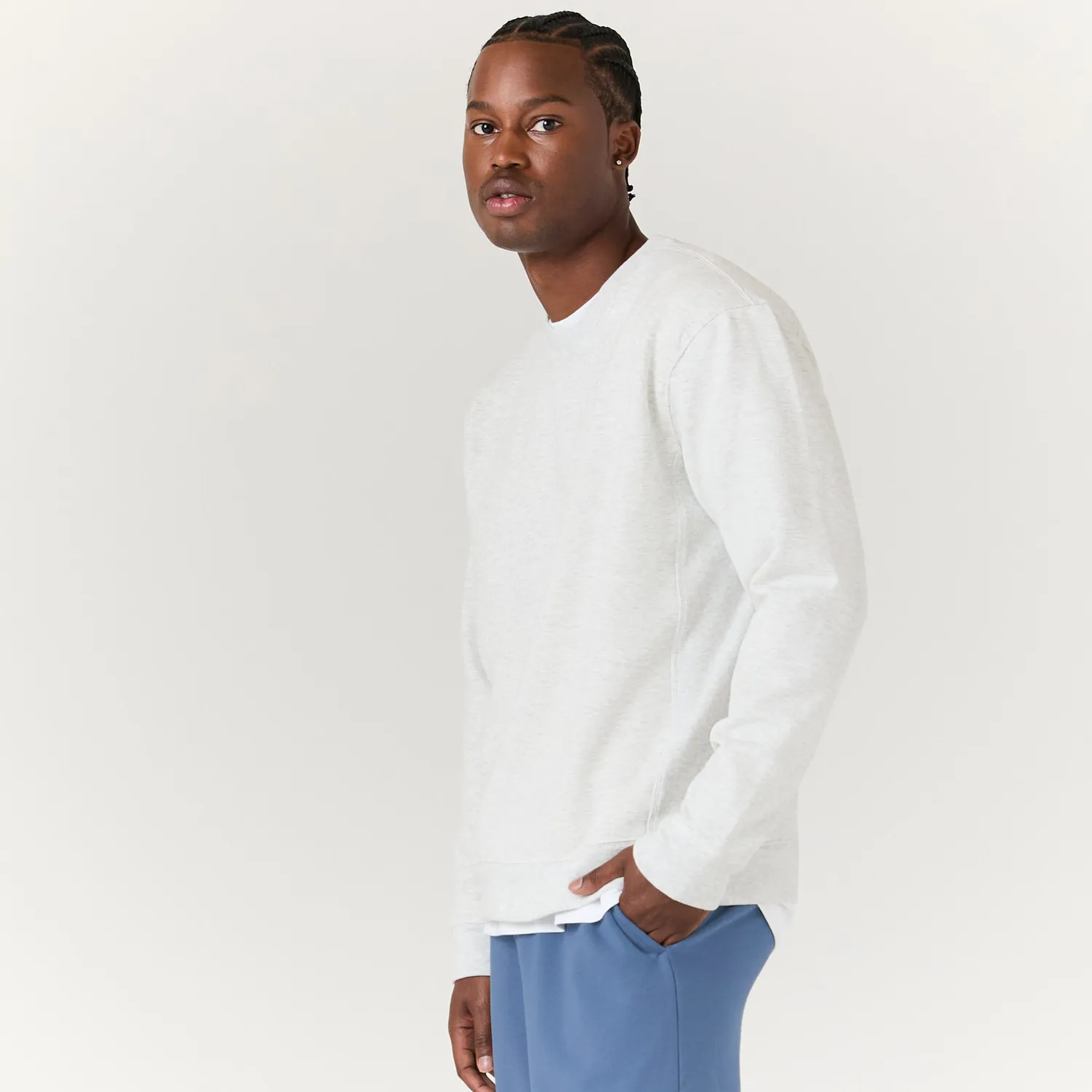 Stance Aura Crew sweatshirt grå relaxed fit