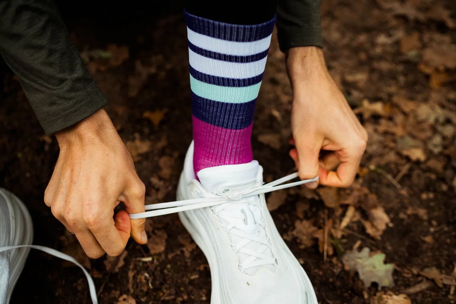 Incylence Merino Strive Magenta Cyan strømper merinould