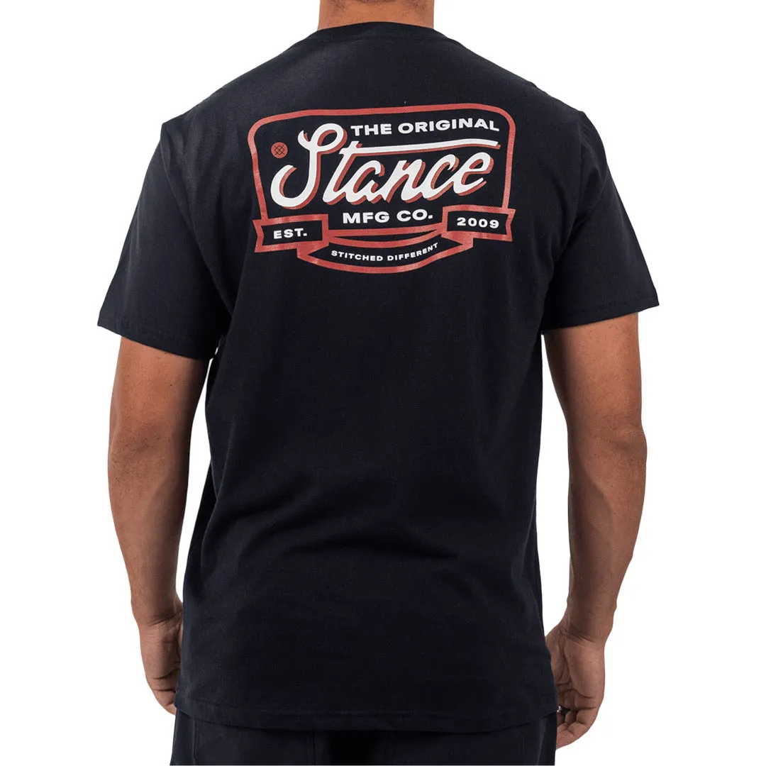 Stance Script Seal t-shirt sort 100% bomuld