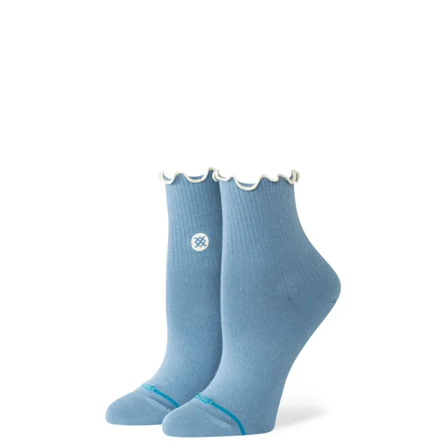 Stance Pop Ruffle Icon Quarter sokker blå let