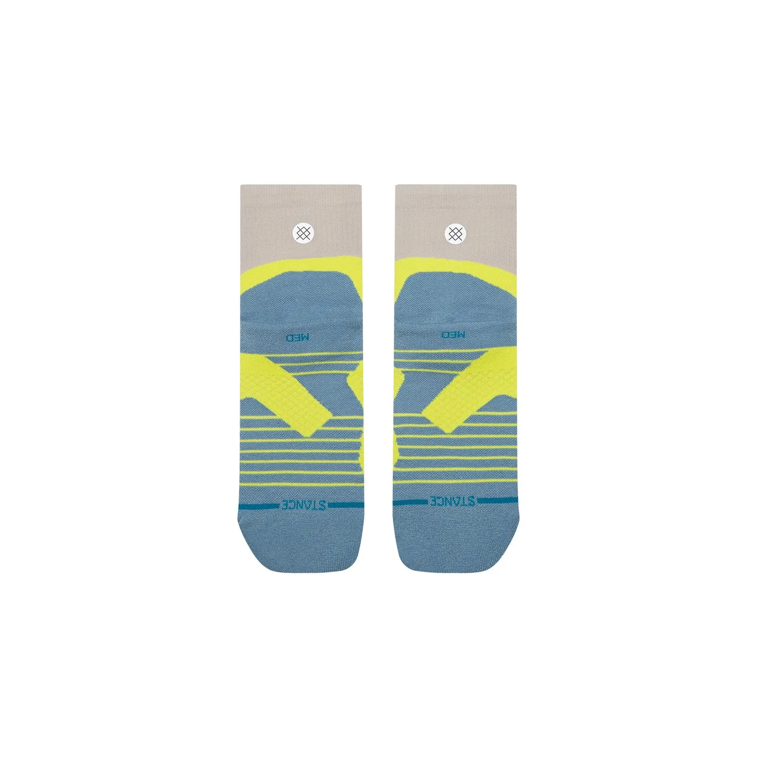 Stance Pace Light Quarter løbestrømper lime lette