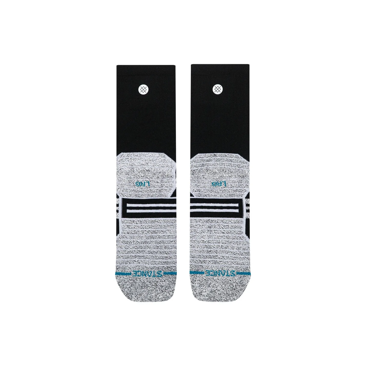 Stance Fusion Grip crew-sok sort – med greb