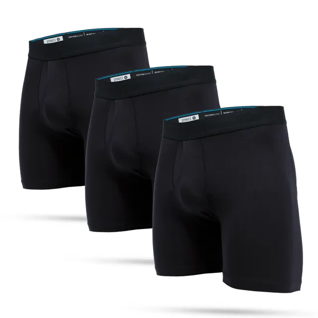Stance Standard 4in boxershorts 3-pak sort bomuld